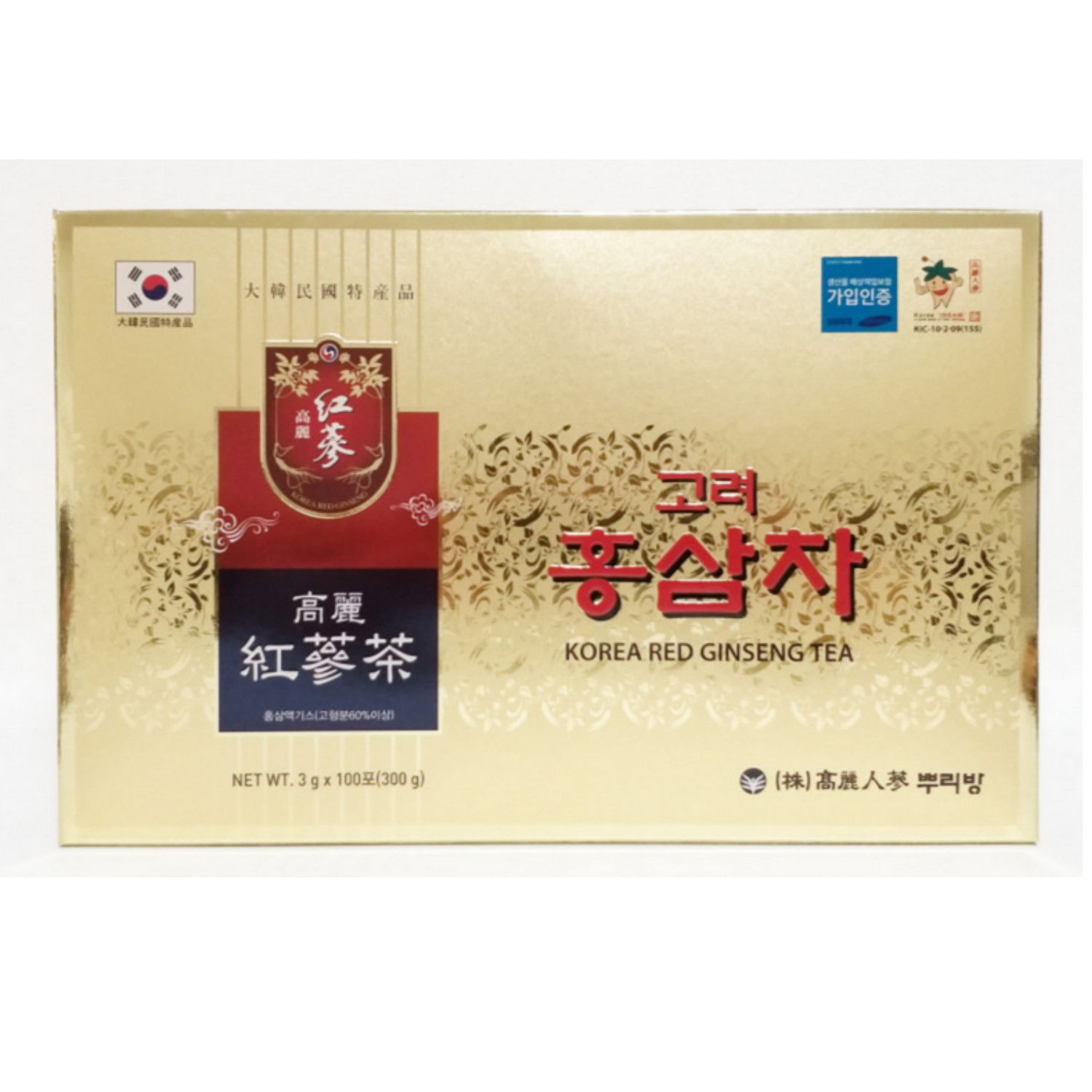 Korean Red Ginseng Tea/ Fatigue Recovery+ Increased Immunity / 3g*100 Tea bags