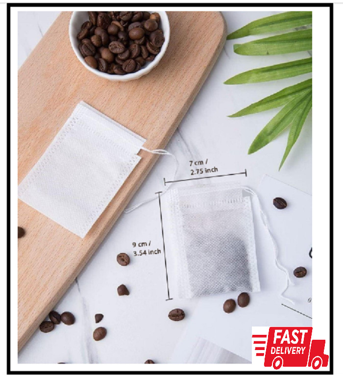 200Pcs Disposable Tea Bags for Loose Leaf Tea, Tea Filter Bags with Free Tea Spo