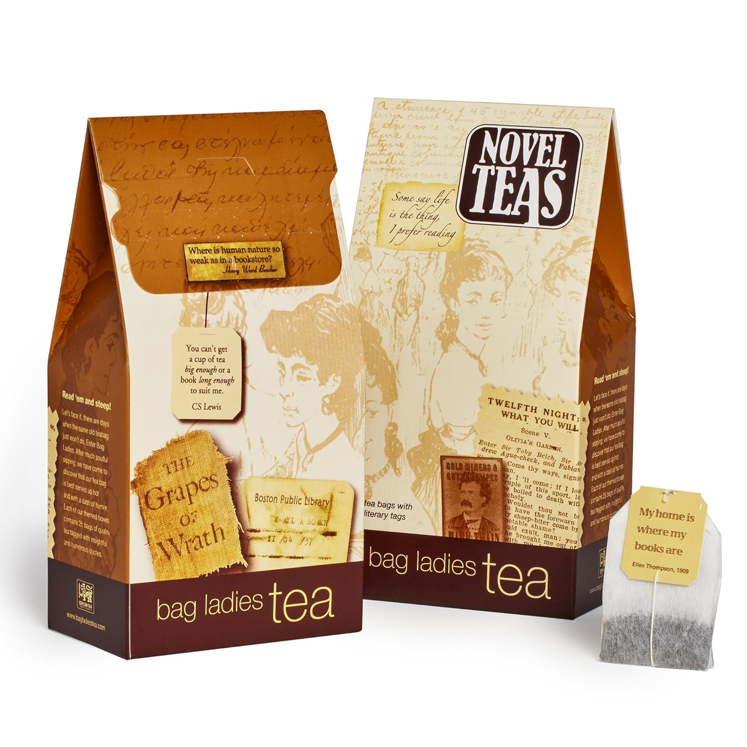 Novel Teas Book Lover’s Tea – 25 Individually Tagged Literary Teabags