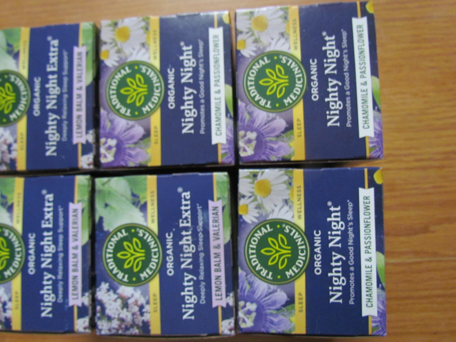 6 Traditional Medicinals Organic Nighty Night Tea Lemon Balm Valerian/Chamomille