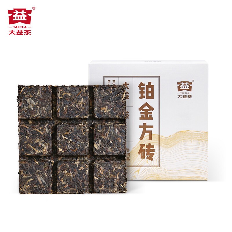 TAETEA Platinum Square Brick Pu-erh Tea Brick 240g Raw Pu’er Puer Dayi Shen Pure