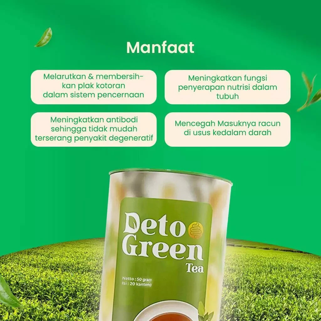 DETOGREEN Detox Tea Healthy and Organic 50 Grams 20 bags