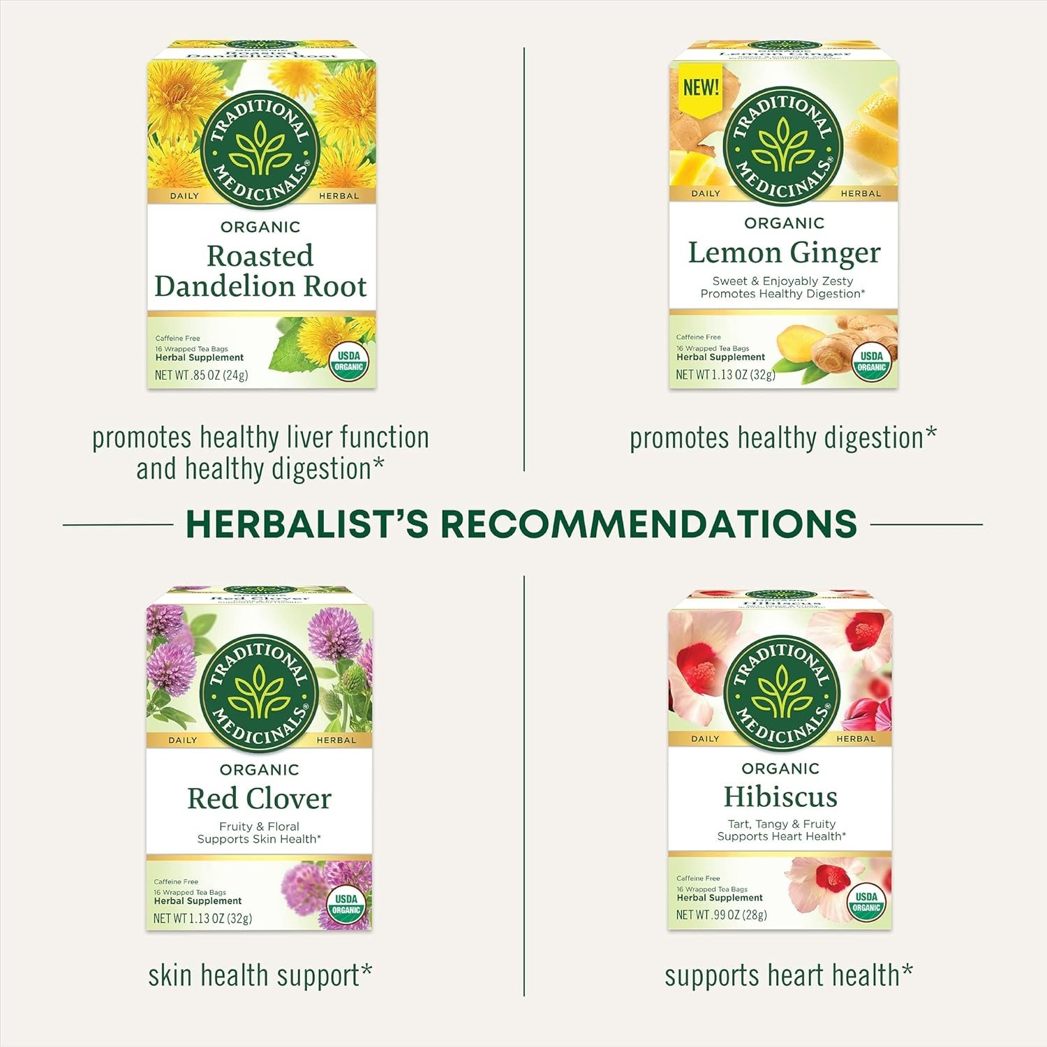 Traditional Medicinals Tea, Organic Everyday Detox Lemon, Supports Healthy Skin