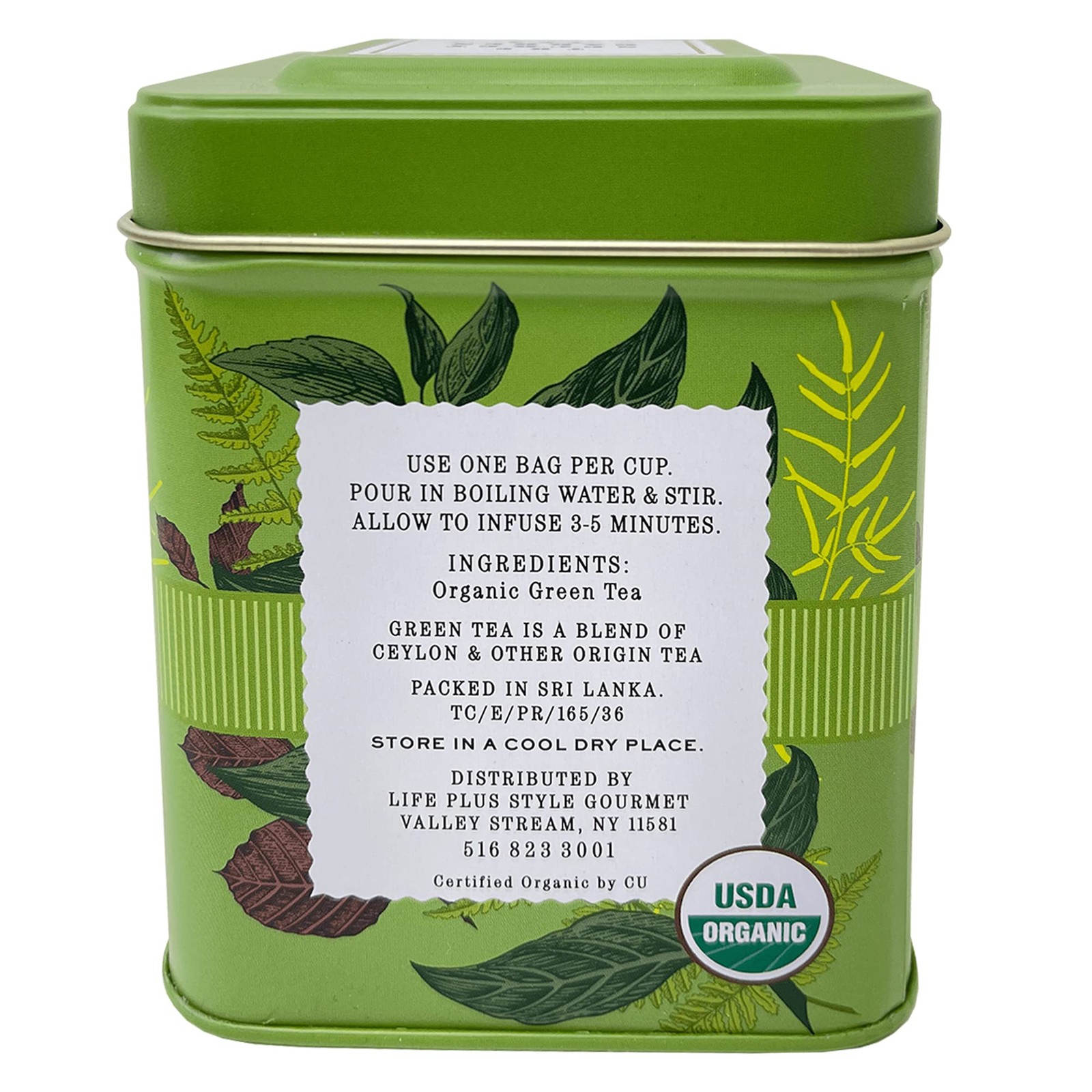 100% Organic Ceylon Green Tea – 50 Packets – Natural Antioxidant Rich Herbal …