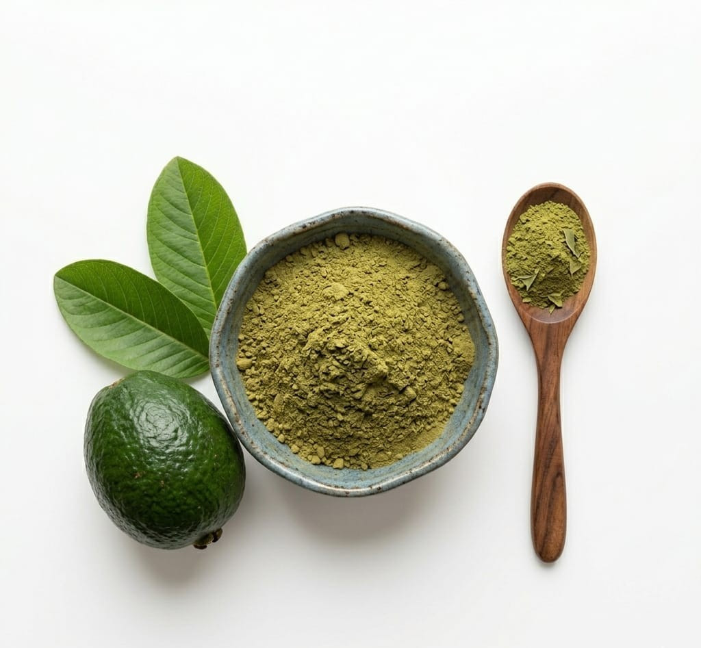 Pure Guava Leaf Powder – 100% Natural Dried Guava Leaves – Non-GMO 1kg (2.2 lbs)
