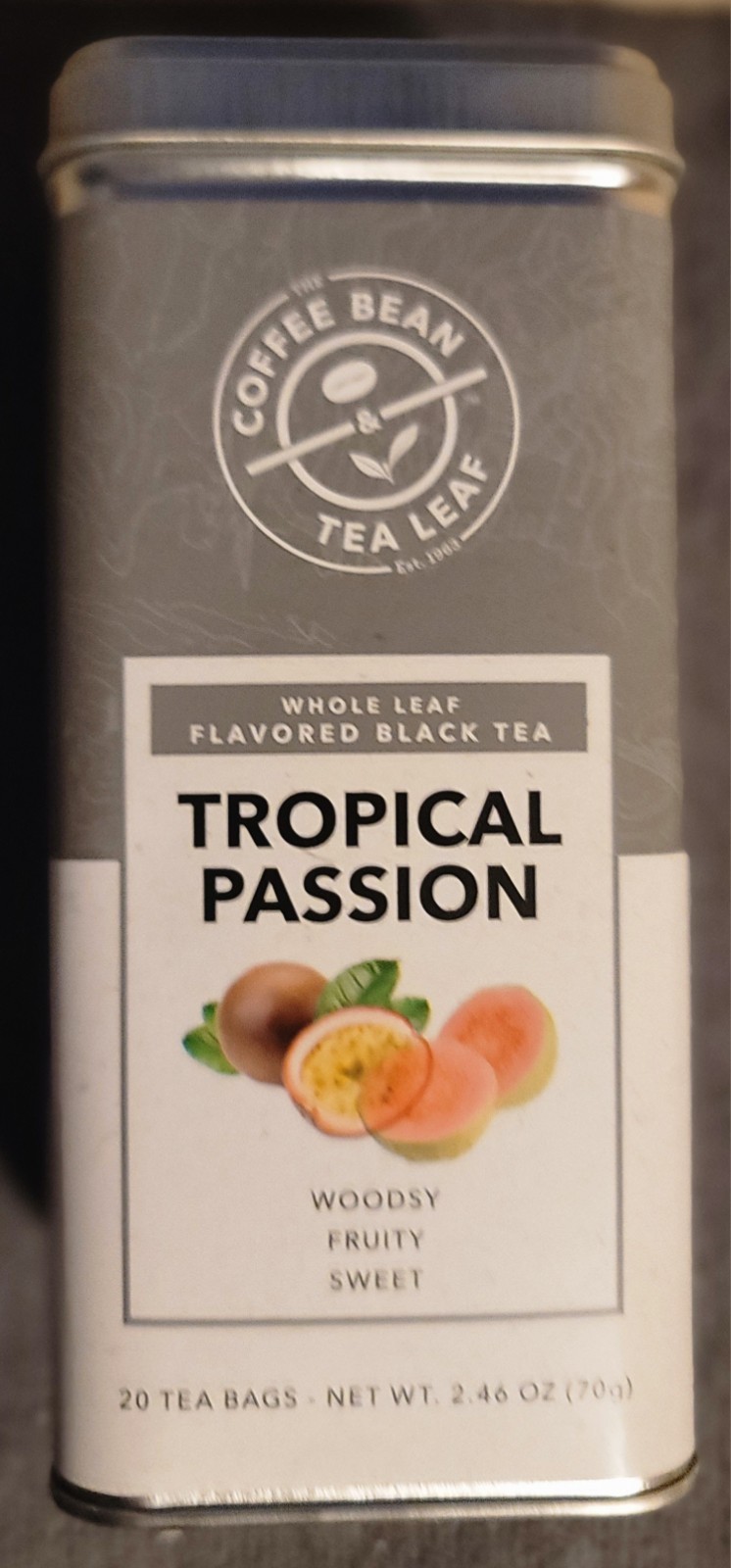 Coffee Bean & Tea Leaf Tropical Passion Tea Tin 20 Ct. Instock NOW
