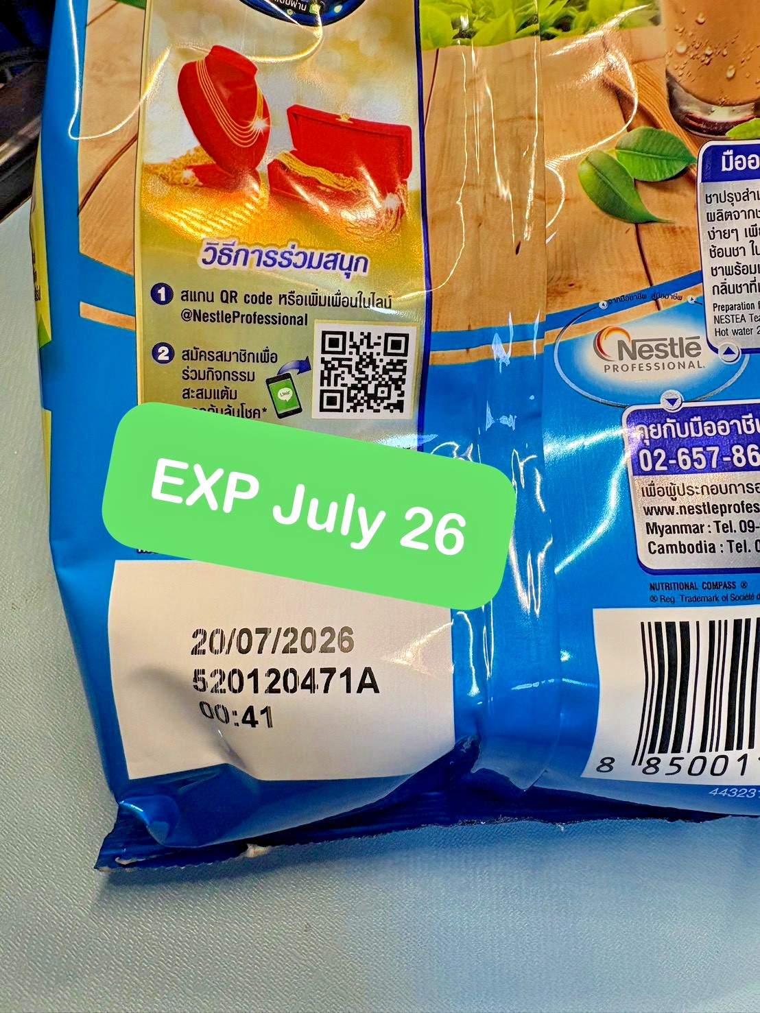 5X 200g Nestea Unsweetened Instant Tea Nestle Drink Mixed Tea Powder No Sugar
