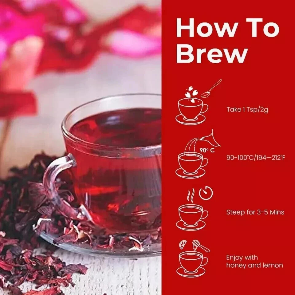 2.6 Oz Premium Dried Hibiscus Flowers, Flor De Jamaica, Hibiscus Flower Tea