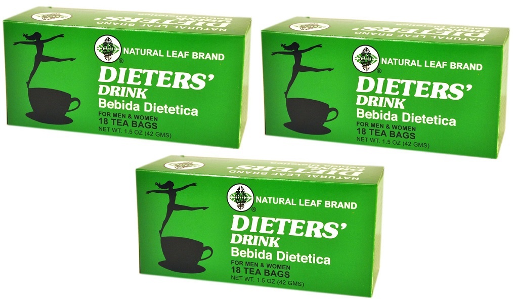 3 Boxes of Natural Leaf Brand Dieters’ Tea 1.5 OZ. (18 Teabags)