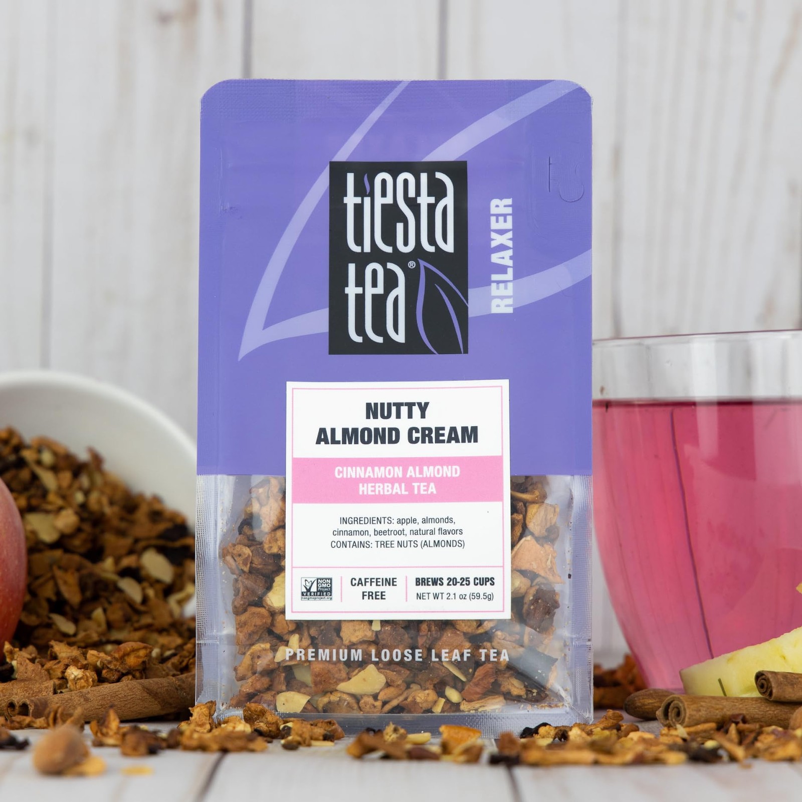 – Nutty Almond Cream, Premium Loose Leaf, Cinnamon Almond Herbal Tea Blend, N…