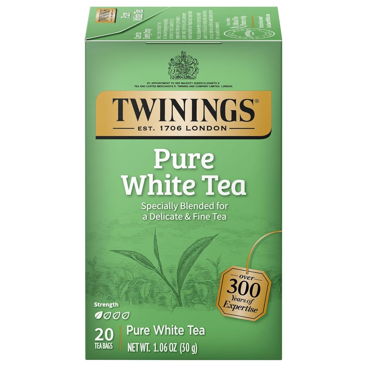 Twinings Pure White Tea Bags 20 Tea Bags 1.06oz