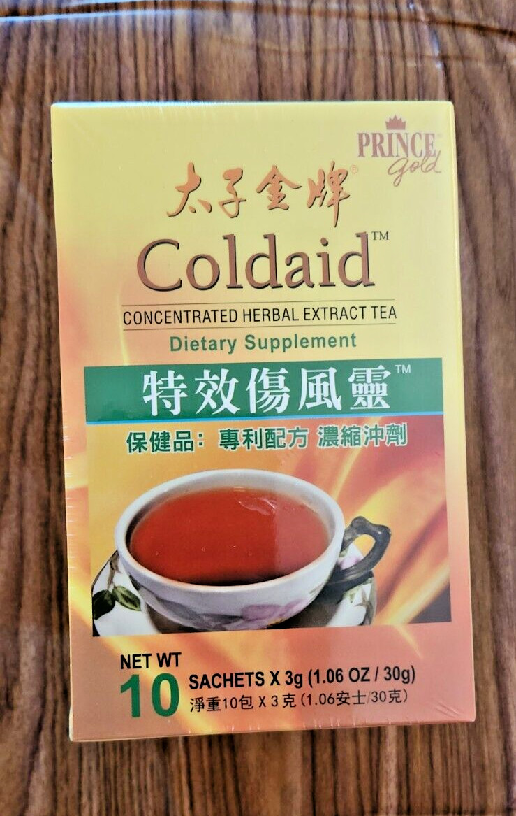 2 PACK PRINCE GOLD COLDAID CONCENTRATED HERBAL EXTRACT TEA DIETARY SUPPLEMENT