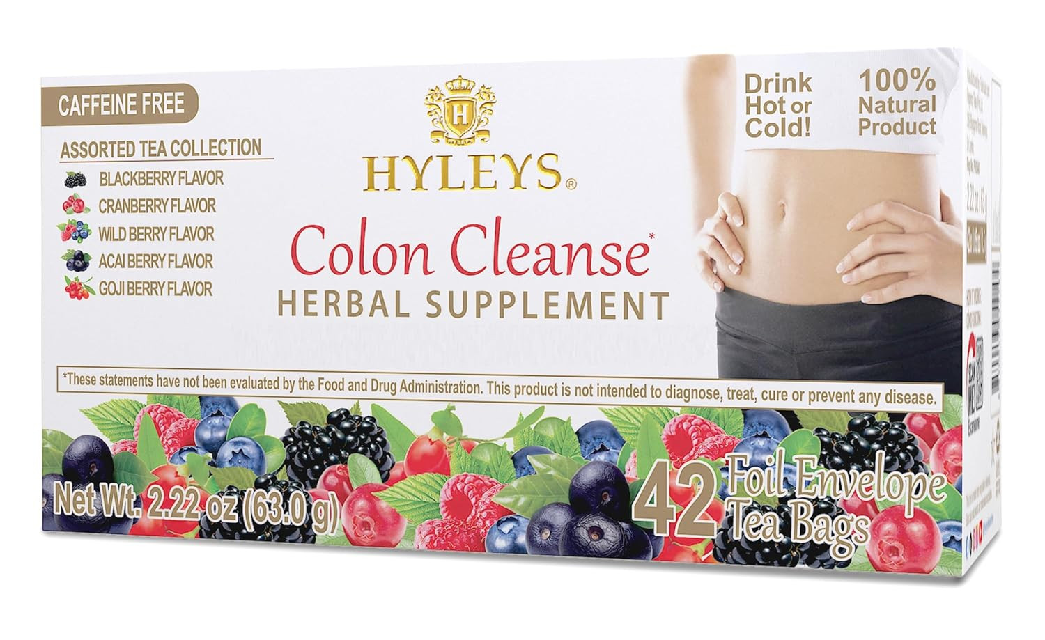 Hyleys Colon Cleanse Tea Assorted Flavors – 42 Tea Bags (1 Pack)