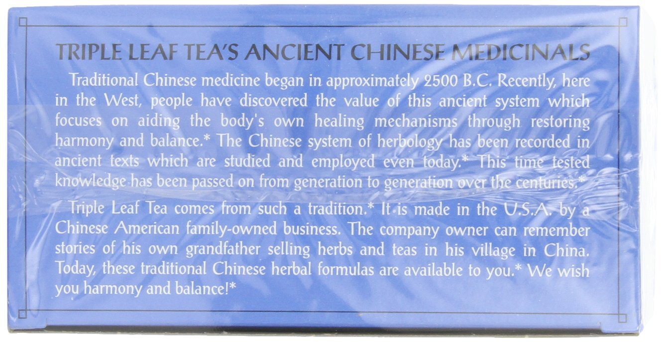 Triple Leaf Herbal Laxative Tea 20 Bags Pack of 6 Caffeine Free Digestive Sup…