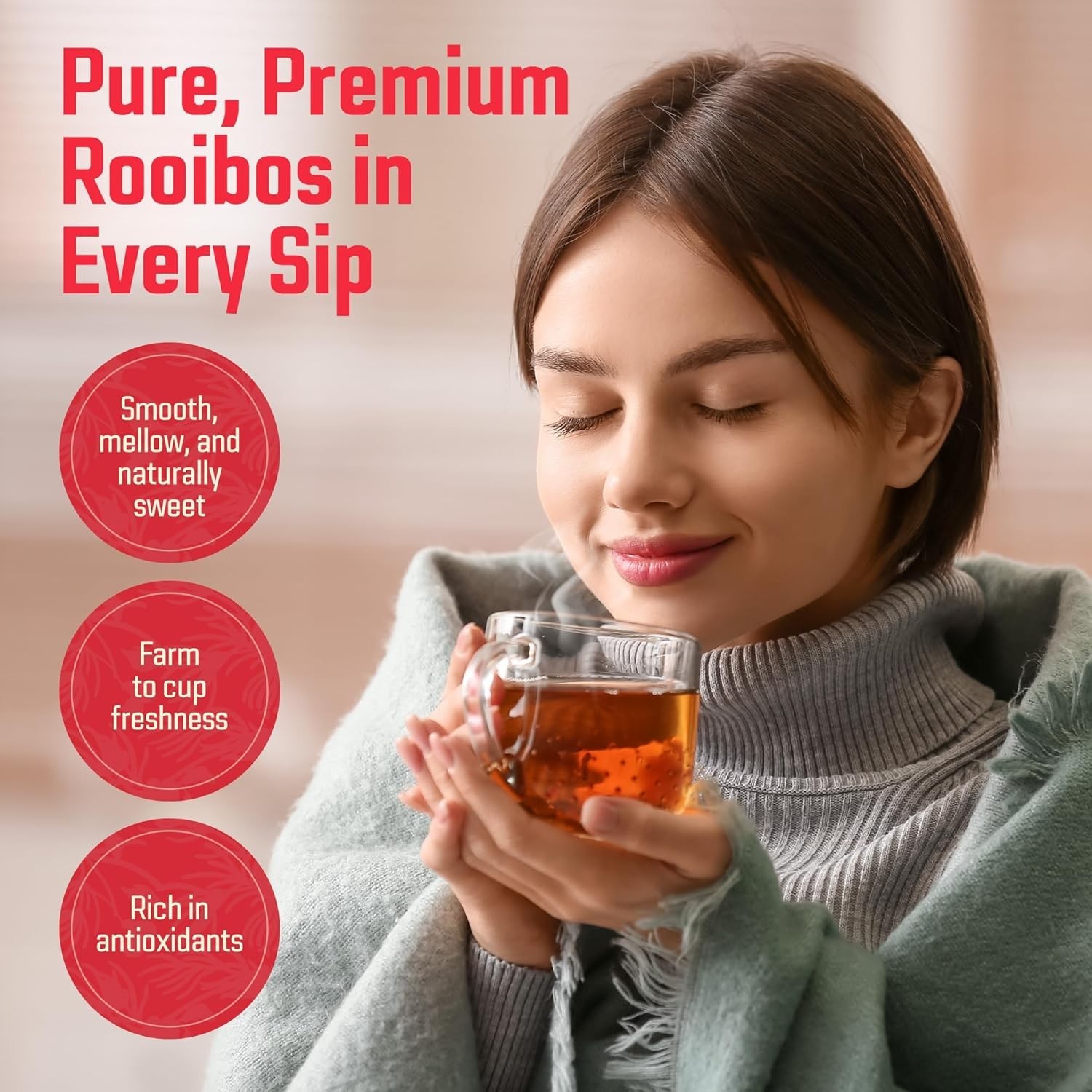 Red Rooibos Tea 100 Teabags Organic – Naturally Caffeine Free