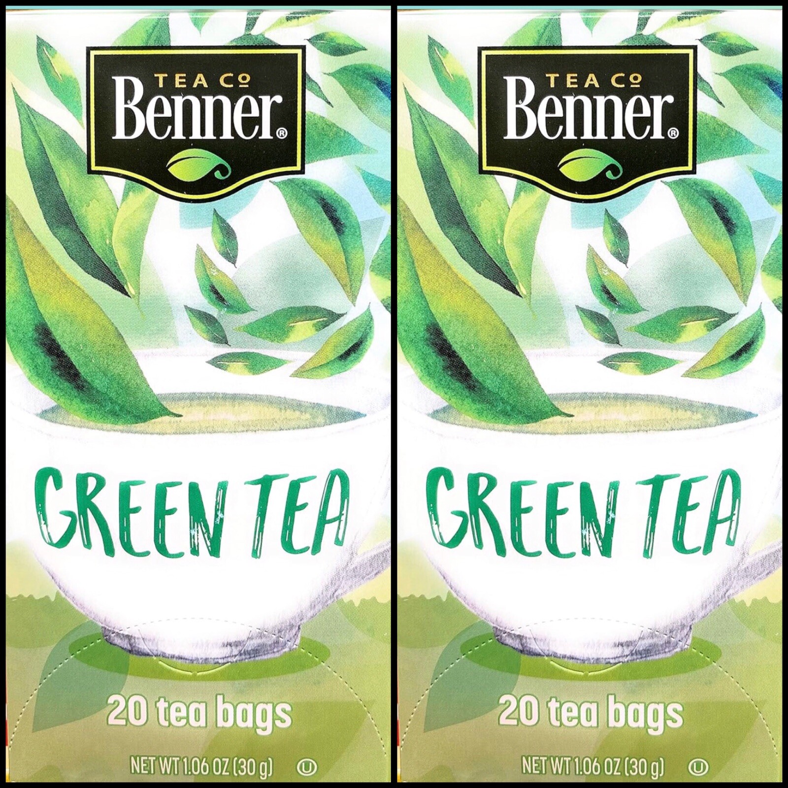 GREEN TEA Benner Total 40 Tea Bags HOT & COLD ALDI Twice As Nice Guarantee 2 BOX