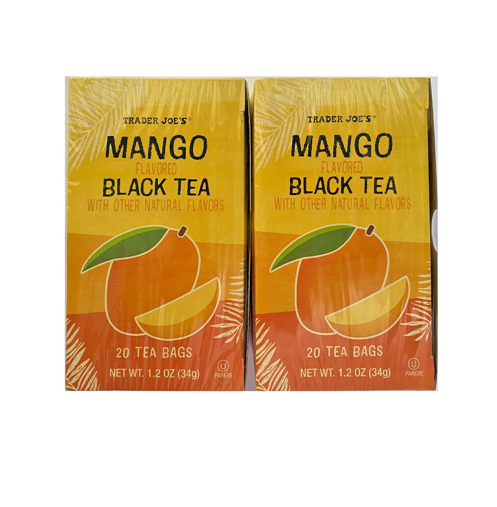 Trader Joe’s Mango Flavored Black Tea 20 Tea Bags 2 PACK