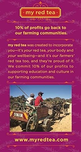 Rooibos Tea USDA Certified Organic MY RED TEA Tagless South African 100% 80 Bags