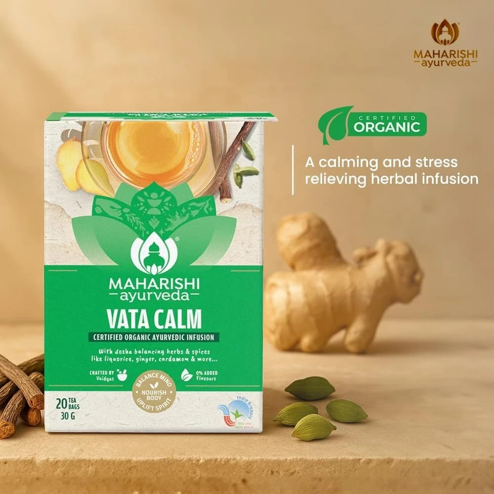 Maharishi Ayurveda All Natural Vata Calm 20 Herbal Tea Bag+Free Ship