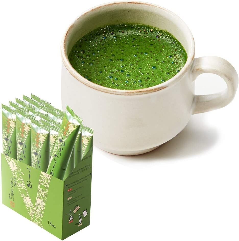 Ito Kyuemon Kyoto Uji Matcha Green tea Cappuccino powder 12g x 18 sticks Japan