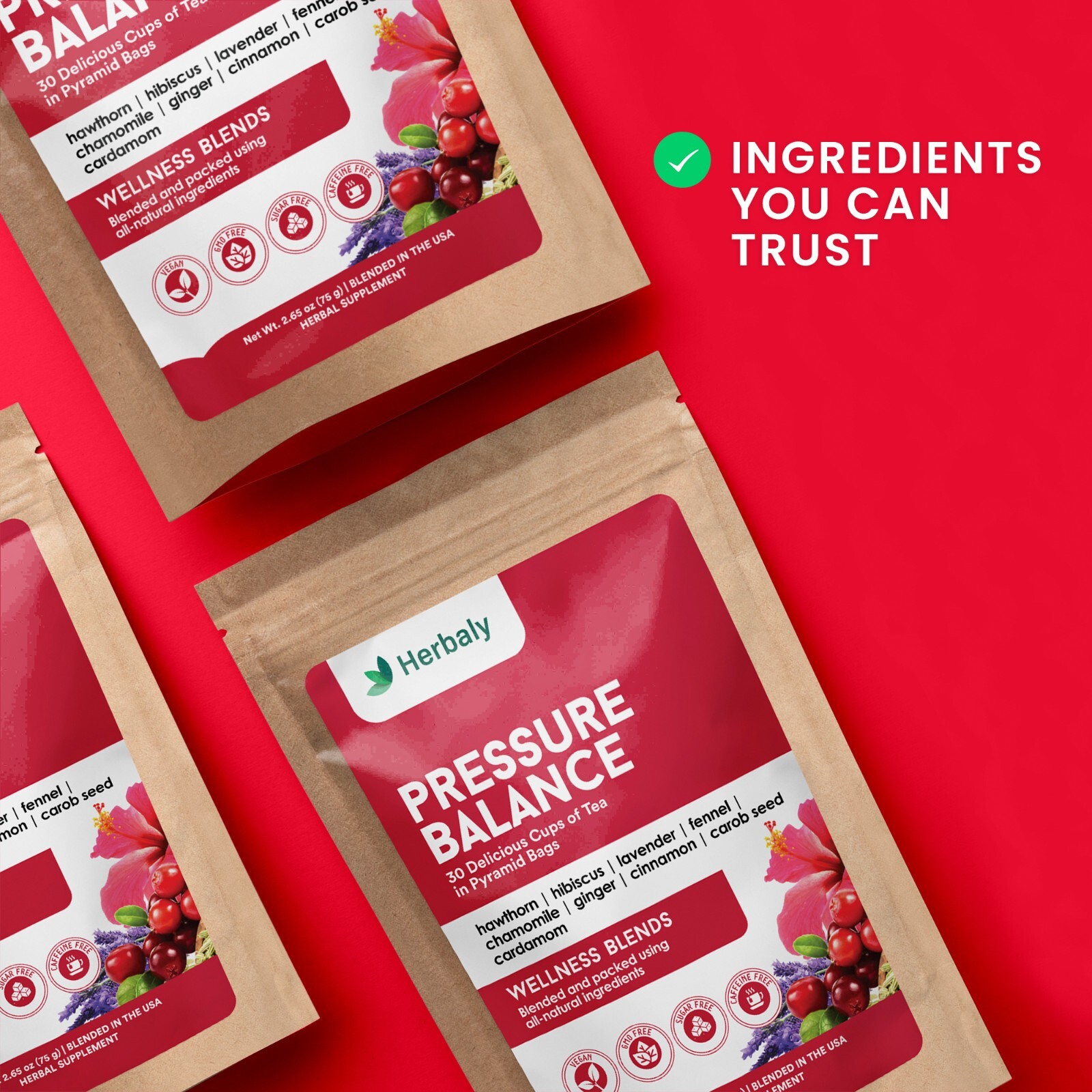 Herbaly Pressure Balance Functional Tea – 9 Super herbs