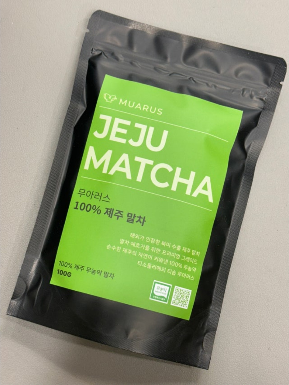 MUARUS 100% Premium Jeju Matcha Green Tea Powder 100g / Latte Baking