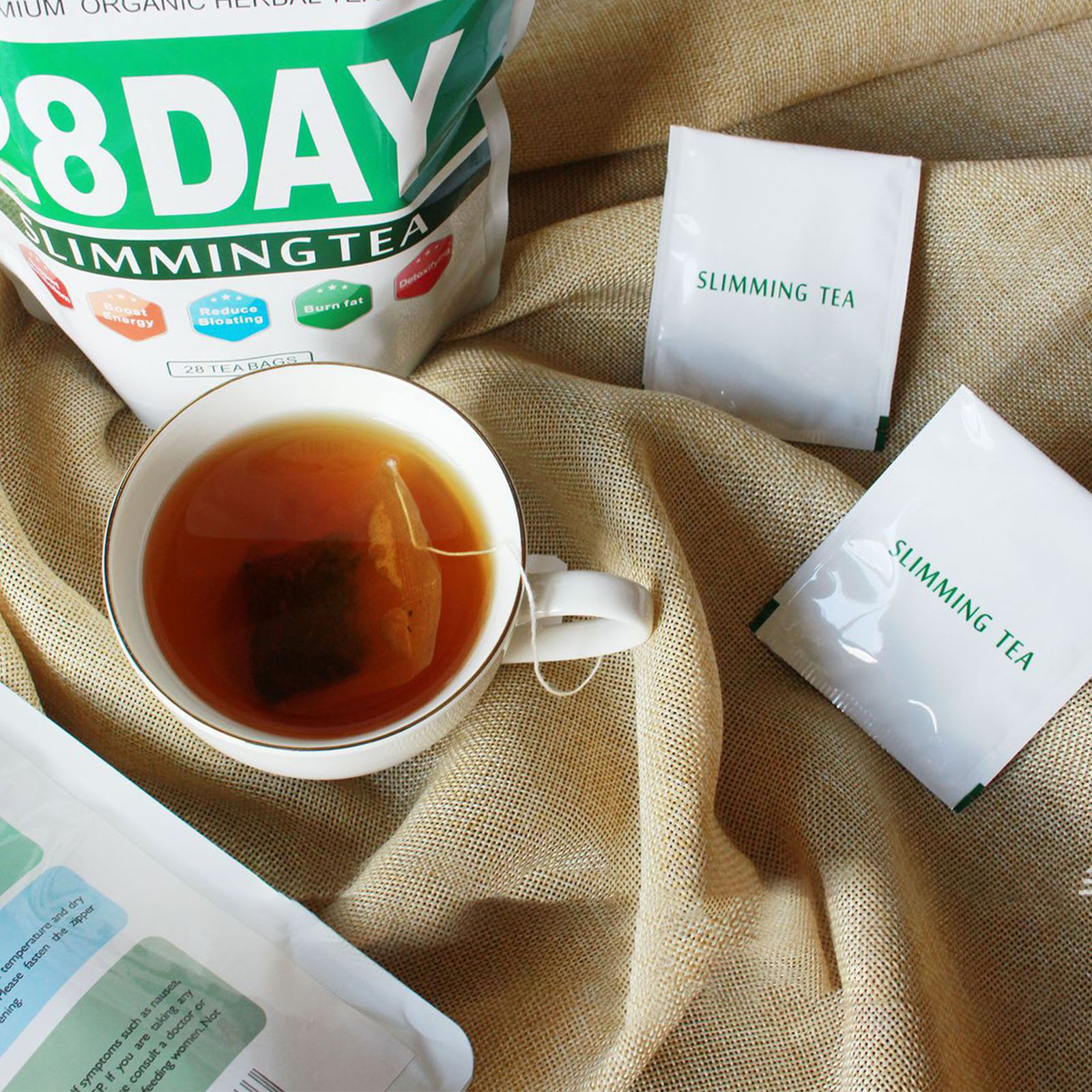 28 Day Herbal Green Tea Individually Packaged Professional Grinding Process Tea