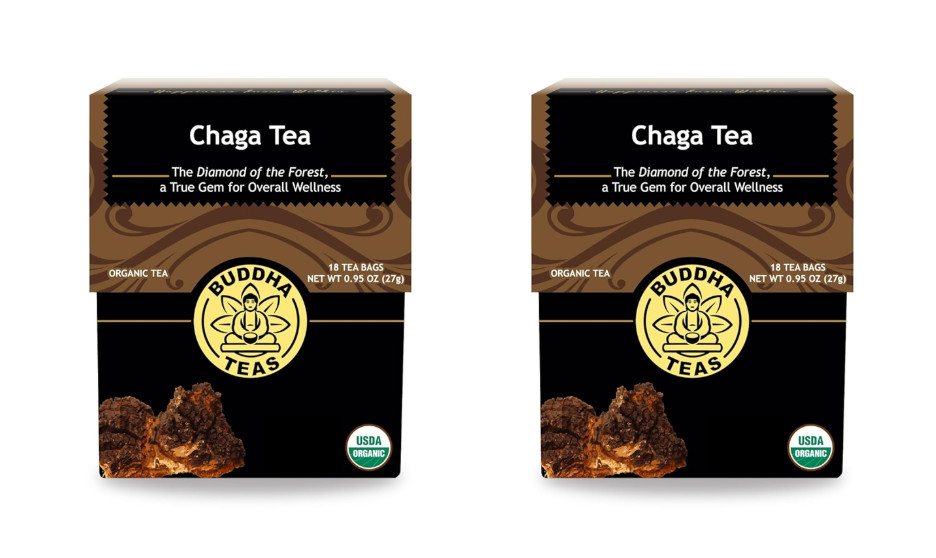 Buddha Teas Organic Chaga Mushroom Tea 18 bags (2 PACK)