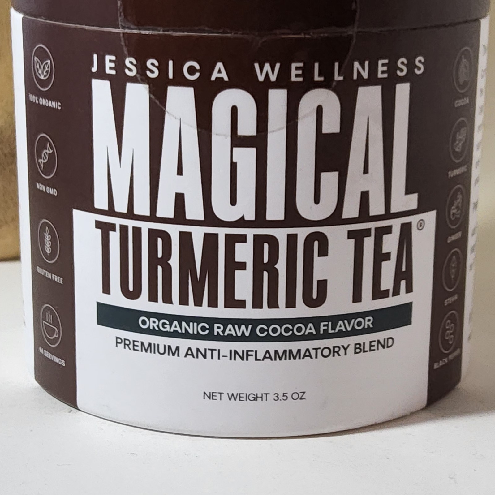 Jessica Wellness Magical Turmeric Tea Organic COCOA FLAVOR 3.5oz SEALED / NEW