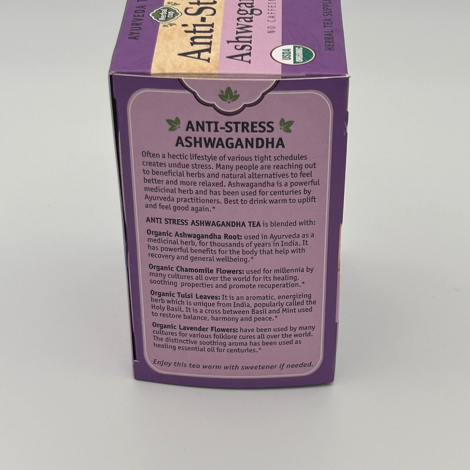 Herbal Cup Anti-Stress Ashwagandha Ayurveda Tea 16ct Organic Caffeine Free