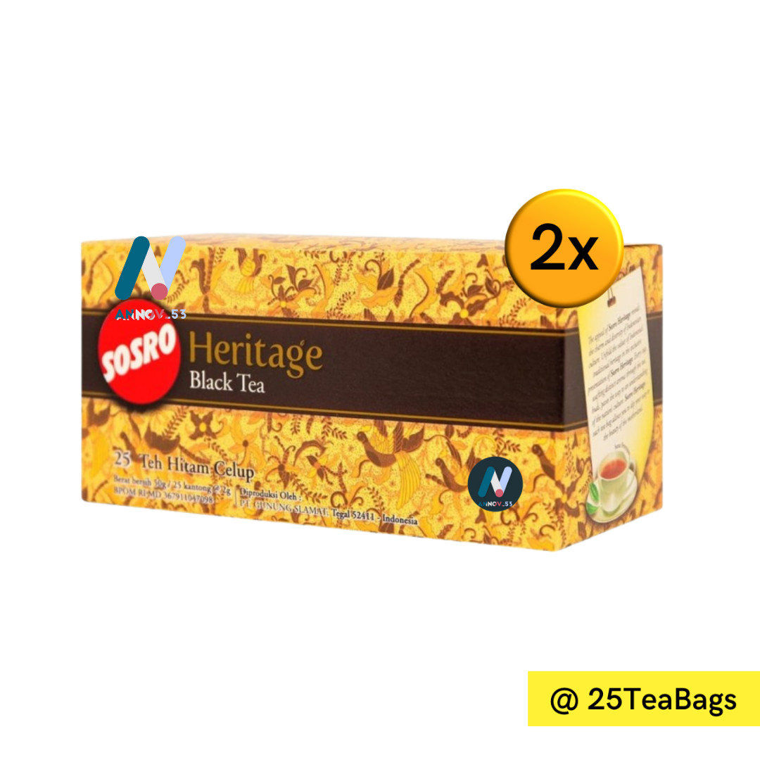SOSRO HERITAGE Black Tea Dip Tea Stronger Fresh Fragrance Premium Indonesia 2PAX