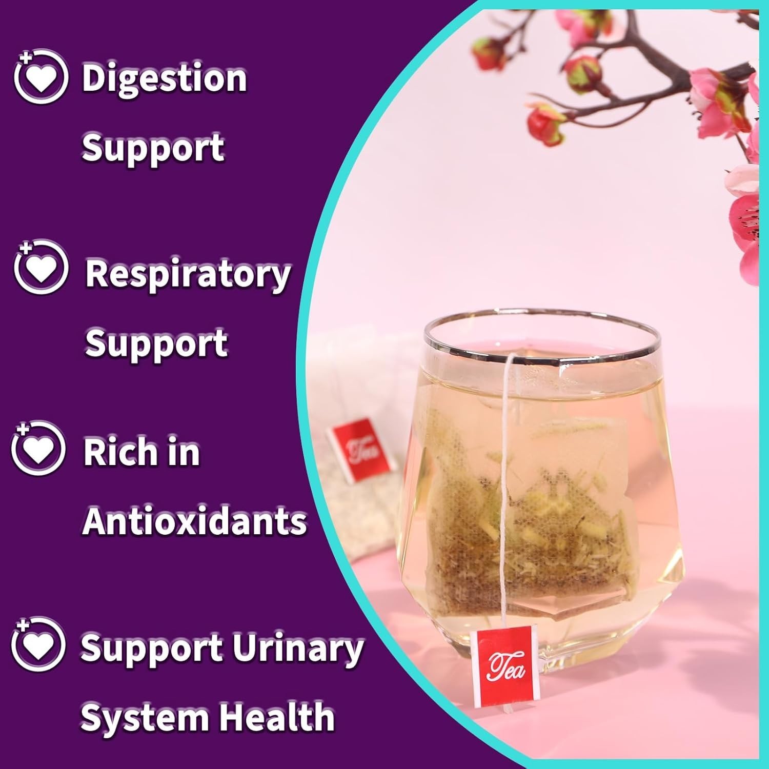 Marshmallow Root Tea Bags – 40 Count | Caffeine-Free Herbal Remedy