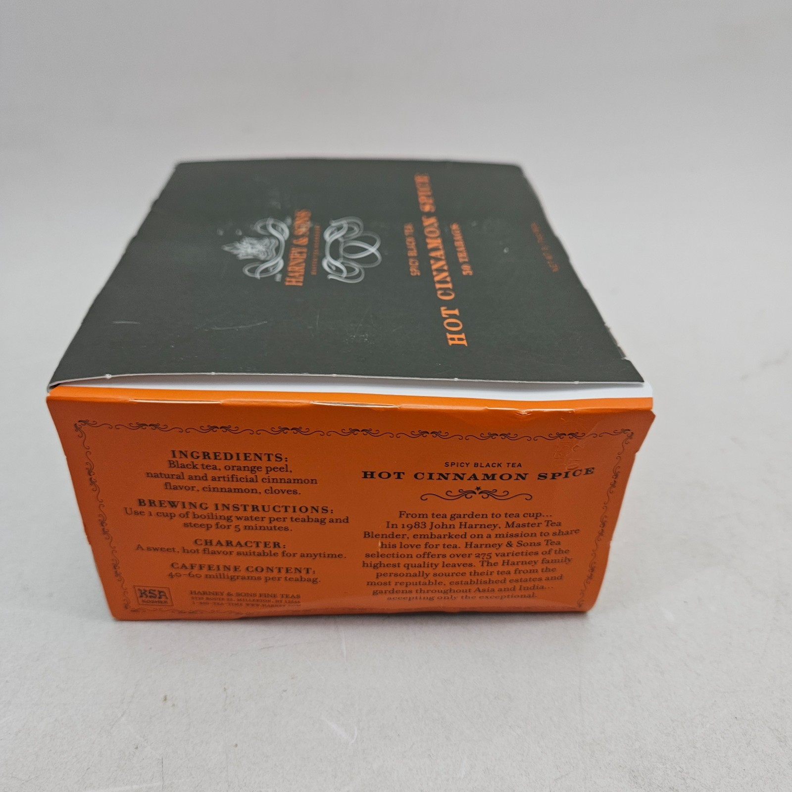 Harney & Sons Spicy Black Tea, Hot Cinnamon Spice, 50 Tea Bags, 3.17 oz (90 g)