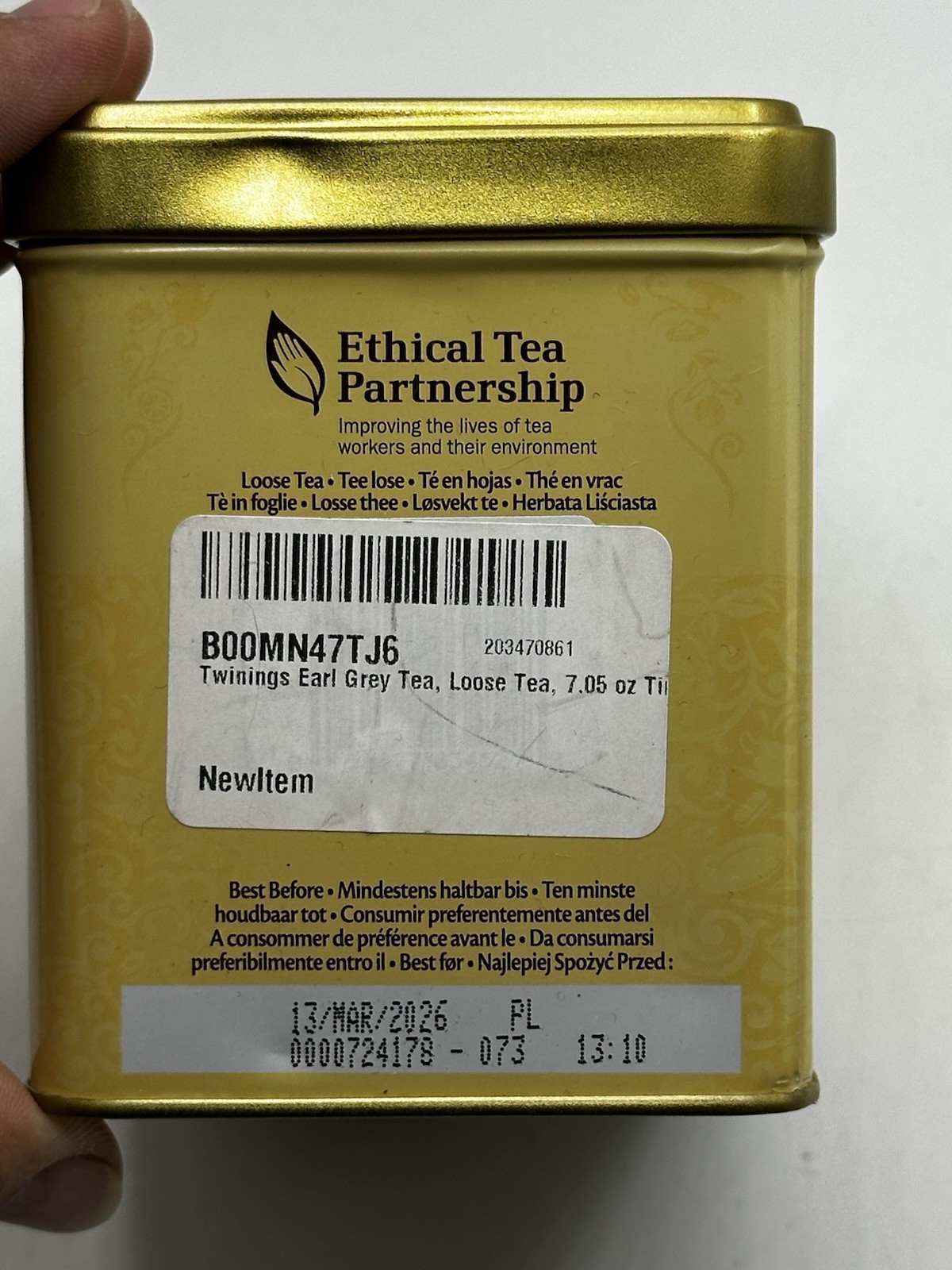 Twinings Earl Grey Tin Loose Tea 7.05oz 200g Exp 3/2026