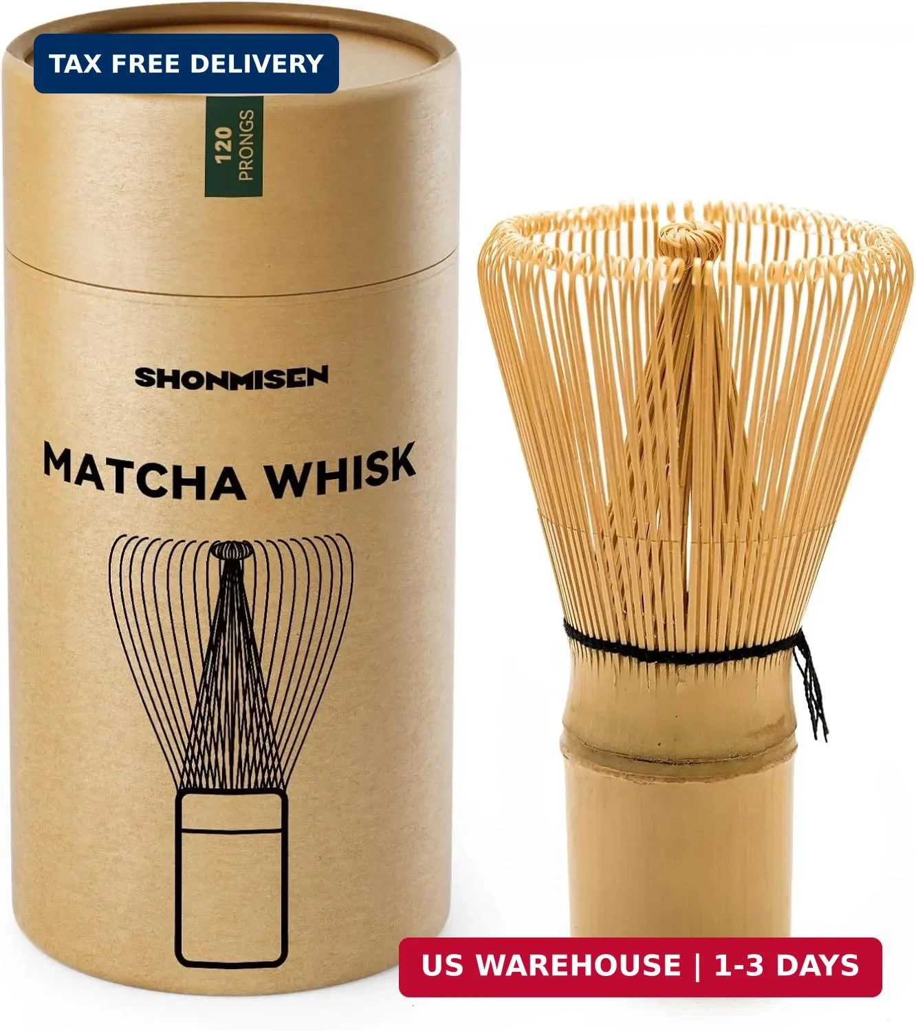 Bamboo Matcha Whisk 80/100/120 Prong, Traditional Japanese Chasen Matcha Stirrer