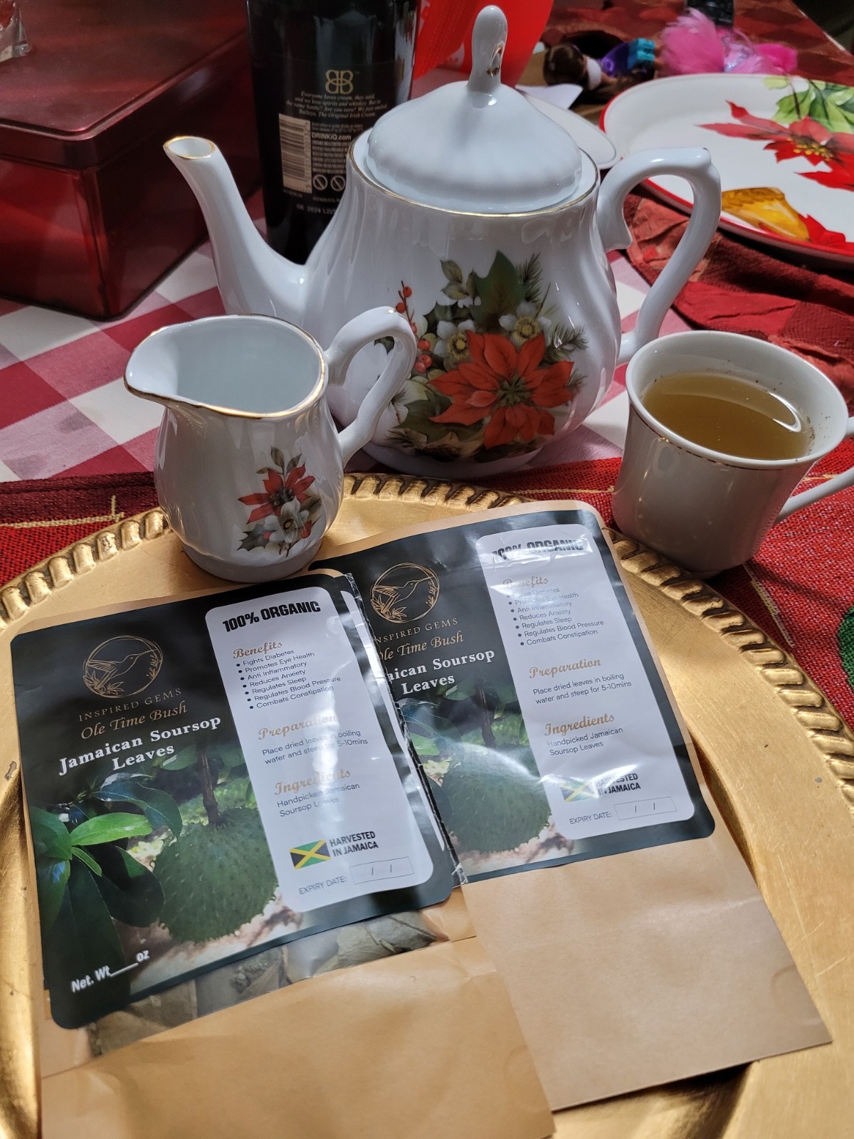 Jamaican Guinea Hen Weed Tea 2 Pack Anamu Leaves Handpicked Available in US & CA