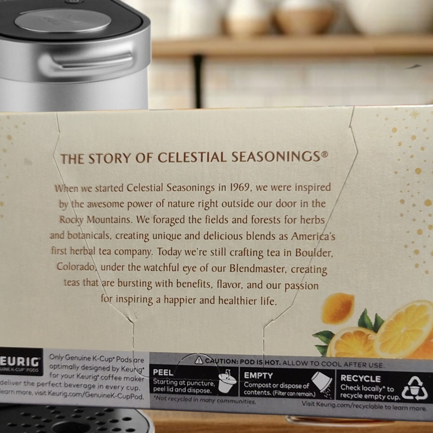 Celestial Seasonings Lemon Zinger Herbal Tea Keurig 12 ct K-Pods Gluten Free