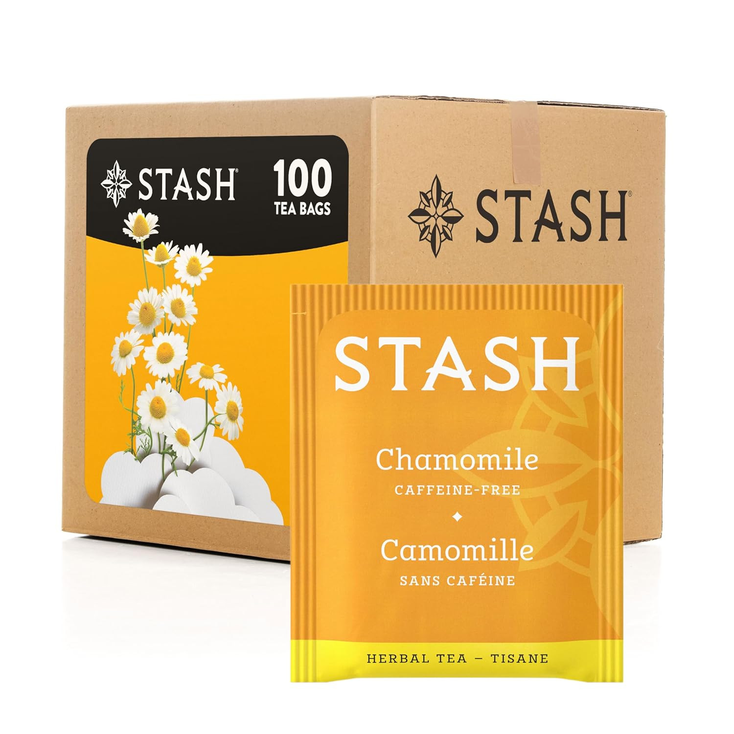 Stash Tea Chamomile Herbal Tea, 100 Count (Packaging May Vary)