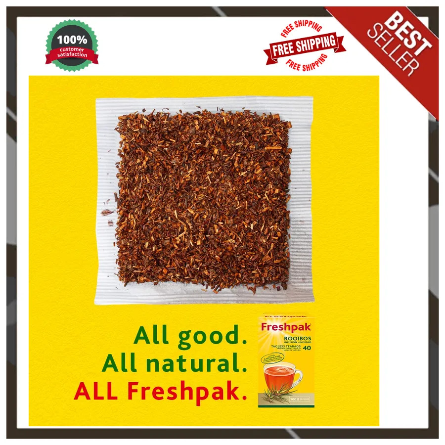 Freshpak Rooibos Tea 80 Tagless Teabags South African Premium Caffeine Free