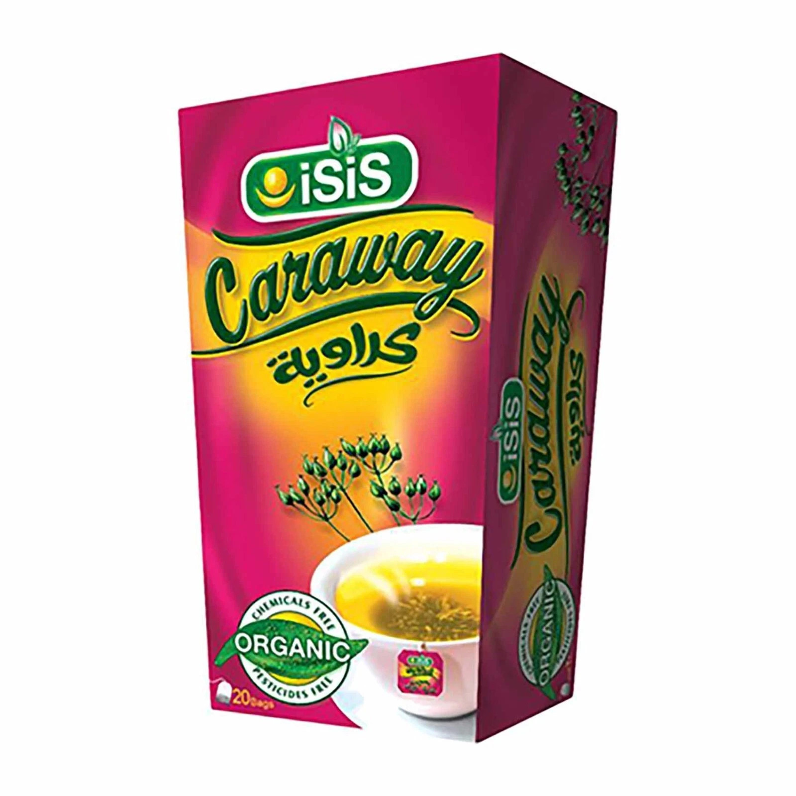 Isis Organic Karaway Tea Egyptian Calming Natural Herbal Tea 100 Bags كراوية