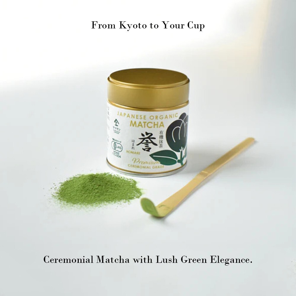 Japanese Organic Matcha Ceremonial Grade Green Tea Powder HOMARE 30g/Tin
