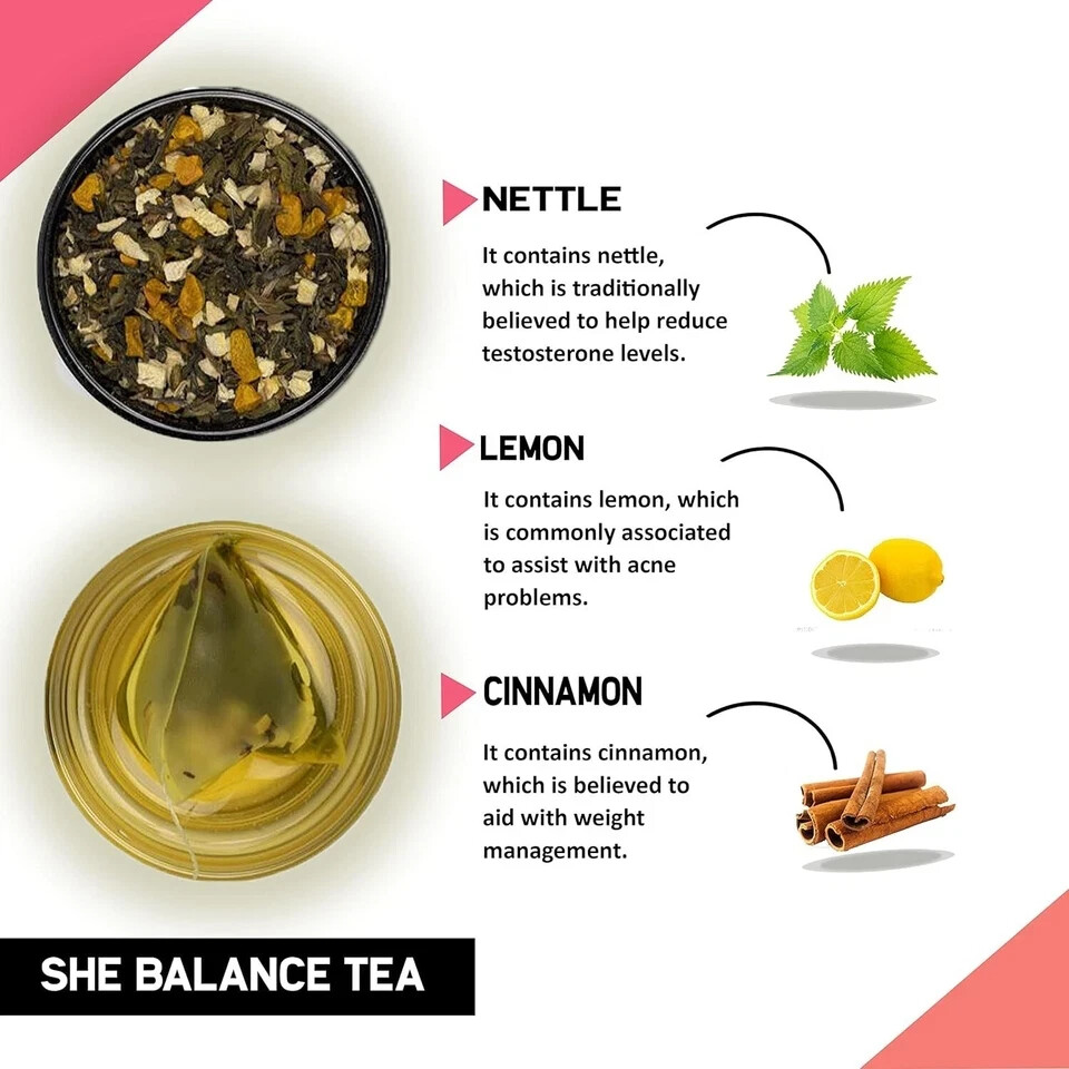 TEACURRY Pcos Tea (1 Month Pack,30 Tea Bags) Free Shipping World Wide