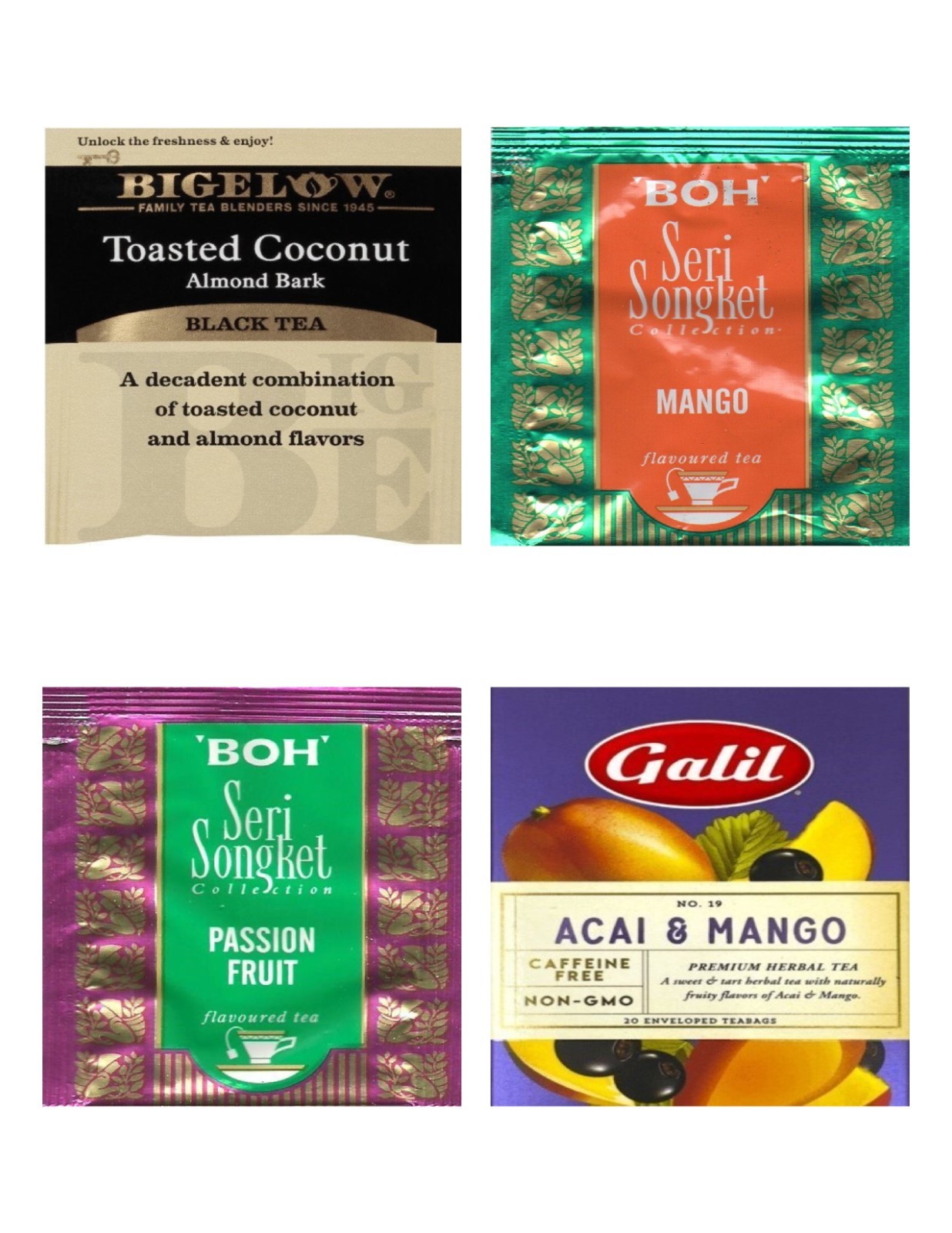 Tropical Tea Bag Sampler Variety Pack – 24 Single-Serve Varieties – 18 Brands