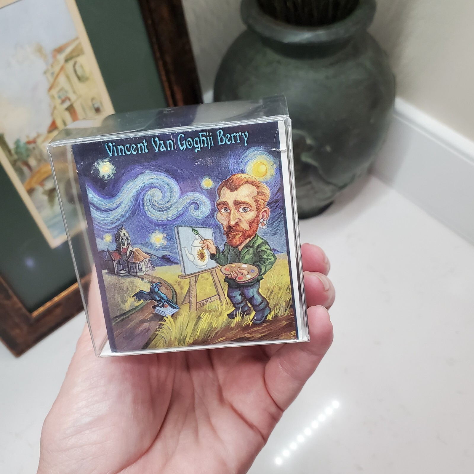 Vincent Van Goghji Berry Tea Bags in Clear Cube The Tea Book Best by 11/26