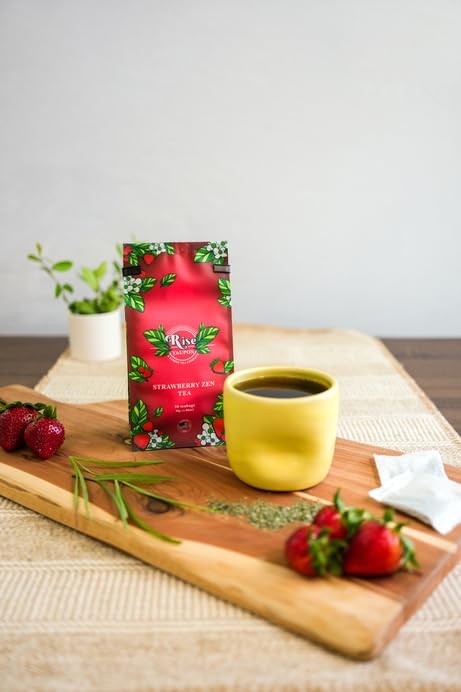 Strawberry Zen Yaupon Holly Tea, 20 Tea Bags, 1.06 oz, Caffeinated Yaupon Hol…