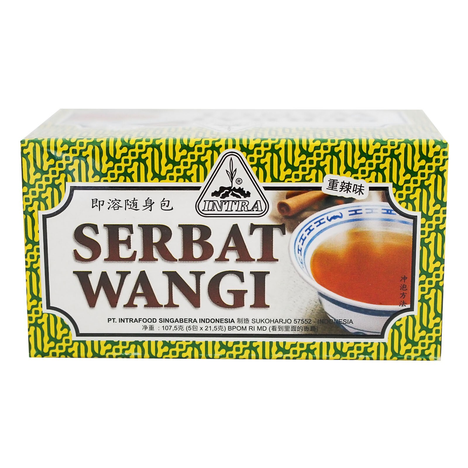 Intrafood Indonesia Ginger Spice Tea Serbat Wangi (21.5g x 5sachets) Box of 3