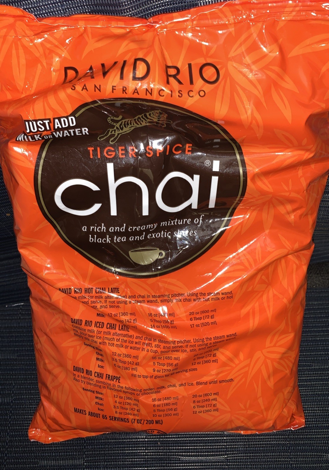 CHAI David Rio Tiger Spice CHAI Bulk 4lb. Bag NEW