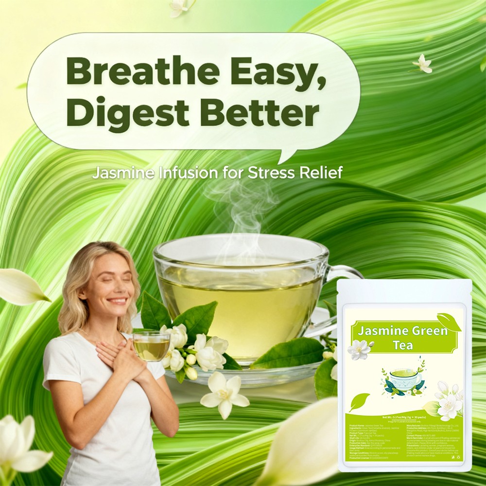 Jasmine Green Tea Digestive Comfort Supports Gut Health Tea 30 Packs 90 G
