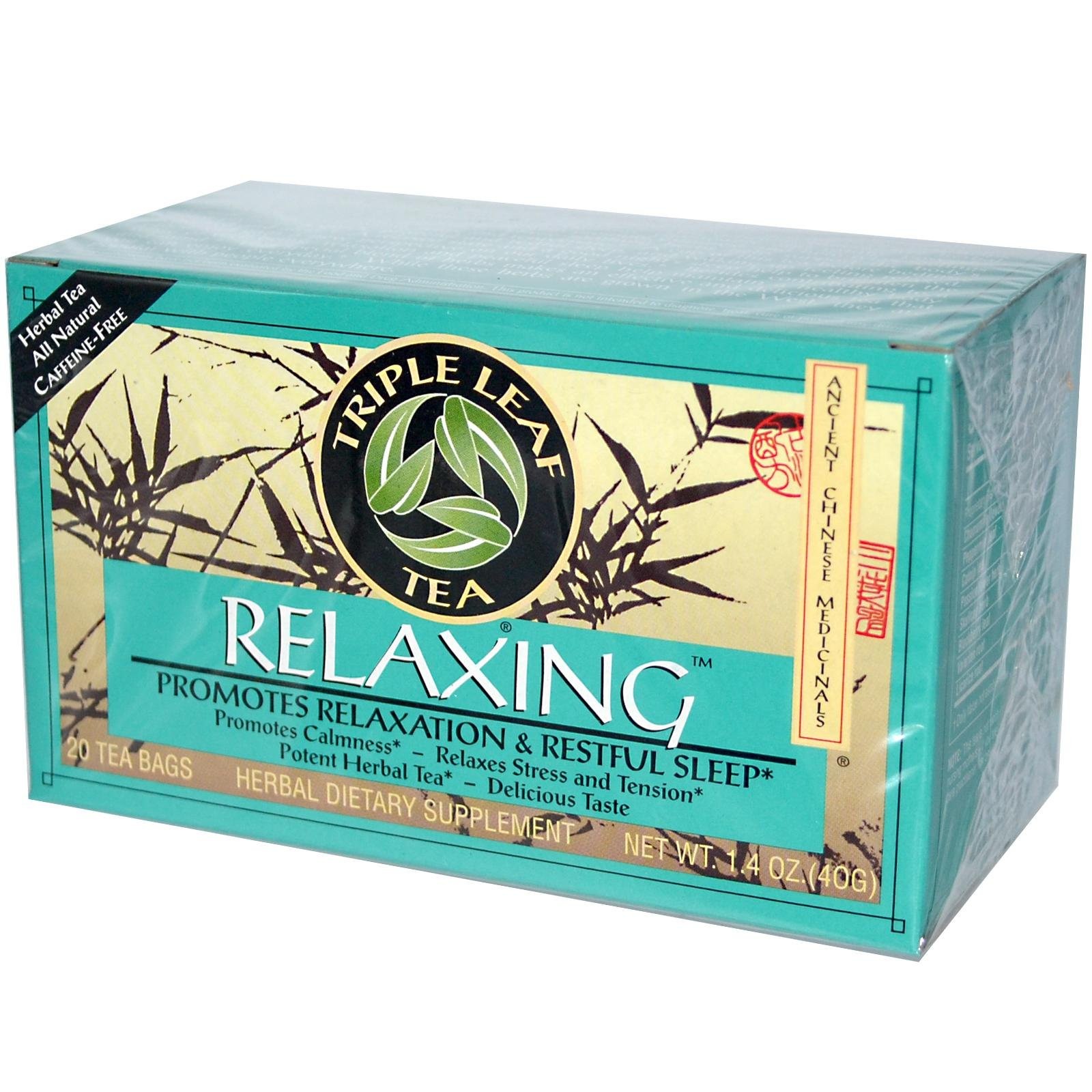 Triple Leaf Tea Relaxing Herbal Tea 20 Count Gluten Free Non Gmo Best Quality