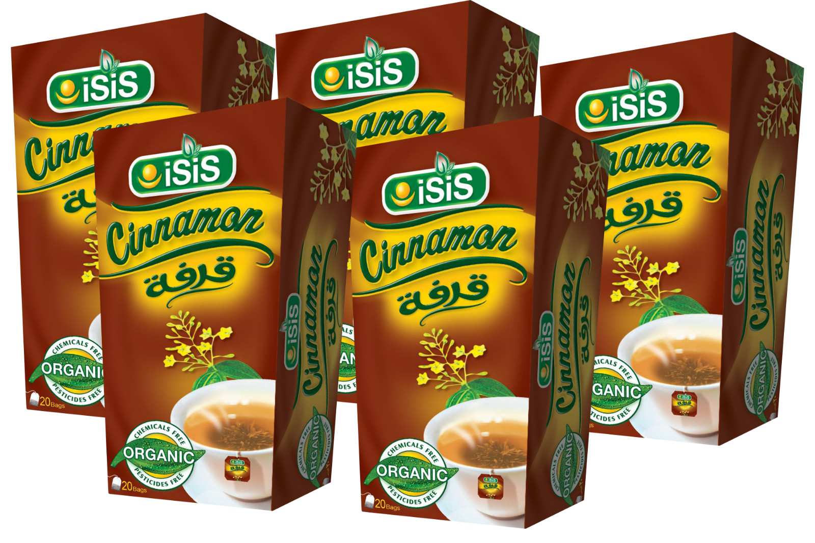 20 – 100 Bags ISIS HERBS 100% Natural Egyptian Cinnamon ايزيس قرفة